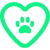 Heart icon representing love and connection between pets and families